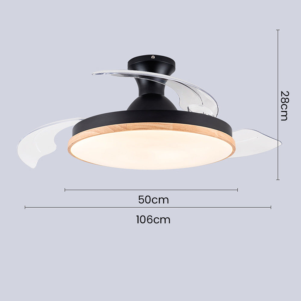 Sleek Low-Profile Bedroom Ceiling Fan with Integrated LED Light for Effortless Style and Comfort