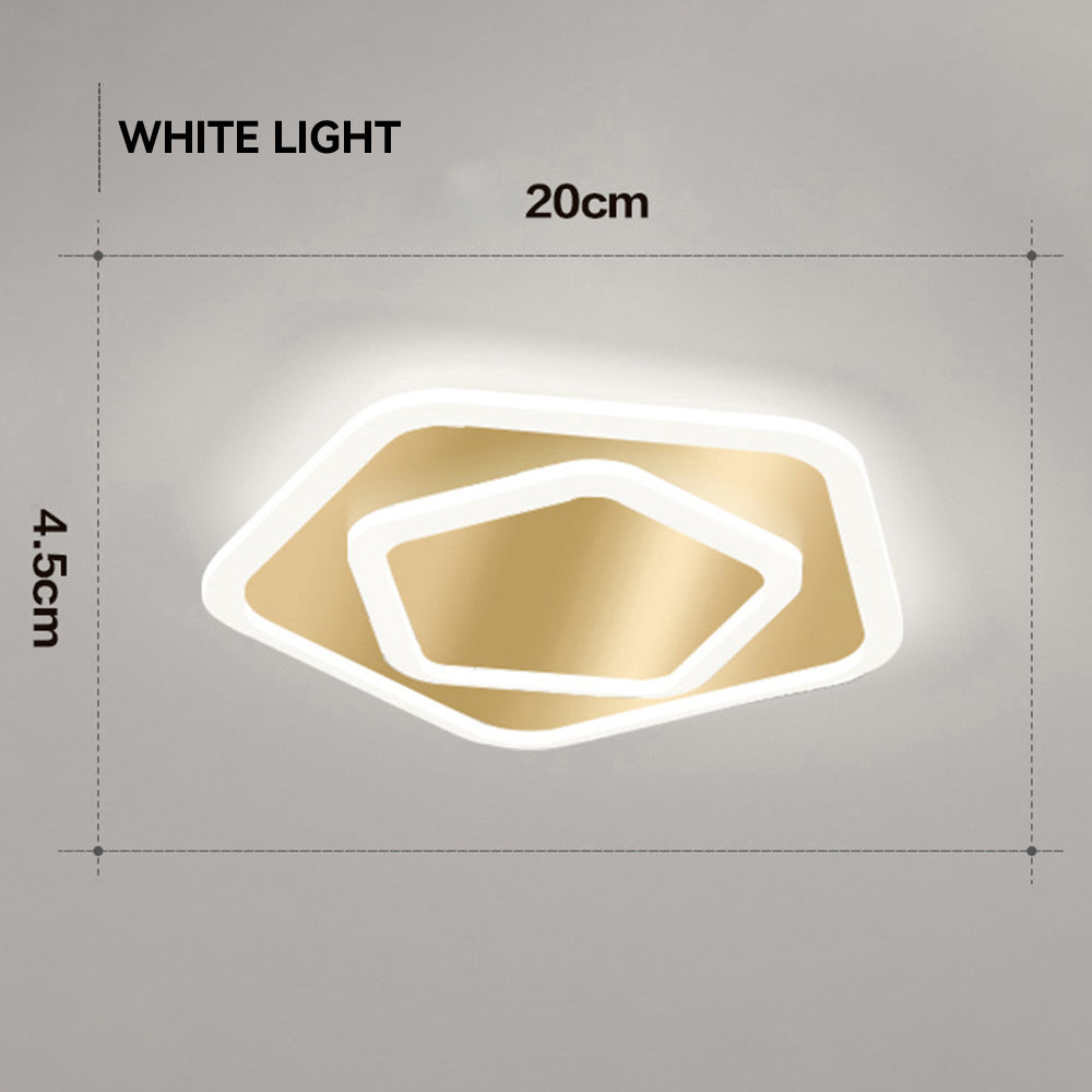 Elegant Medal LED Ceiling Light for Bedroom - Simple Design, Modern Illumination, Energy Efficient Lighting Solution