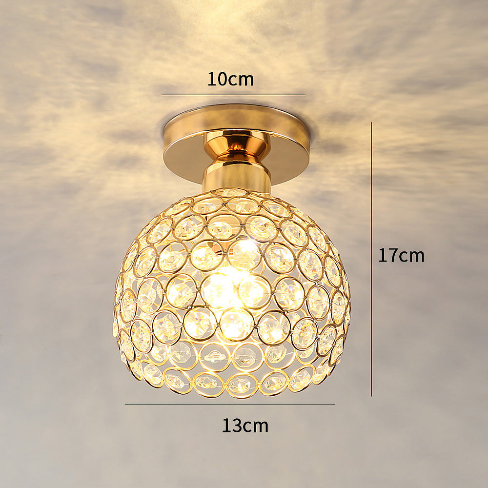 Contemporary Gold Glass Ceiling Light for Hallway - Elegant Modern Design Lighting Fixture for Stylish Home Interiors