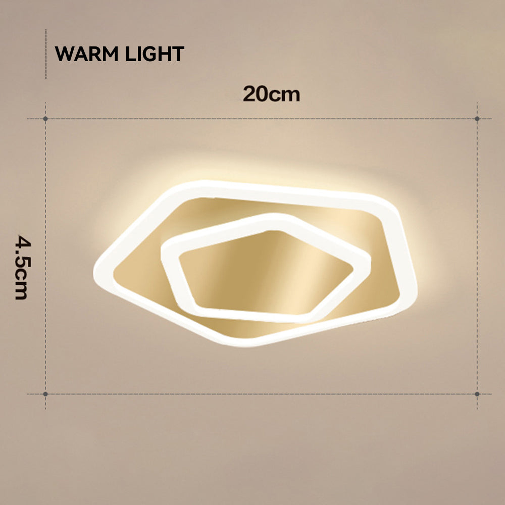 Elegant Medal LED Ceiling Light for Bedroom - Simple Design, Modern Illumination, Energy Efficient Lighting Solution