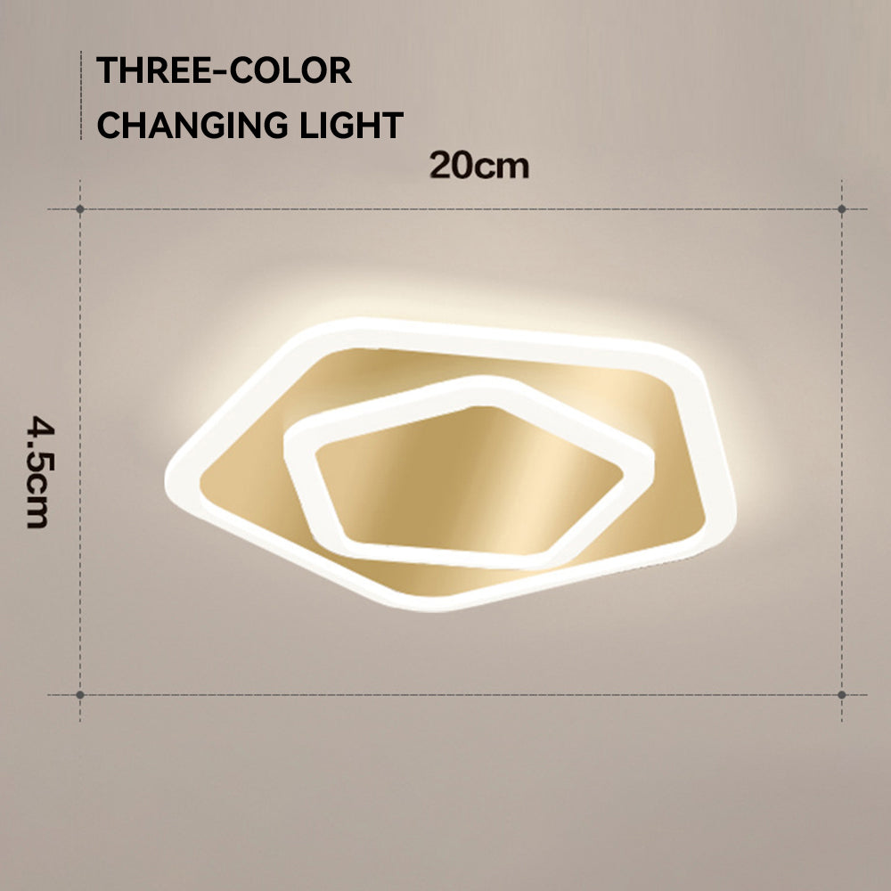 Elegant Medal LED Ceiling Light for Bedroom - Simple Design, Modern Illumination, Energy Efficient Lighting Solution