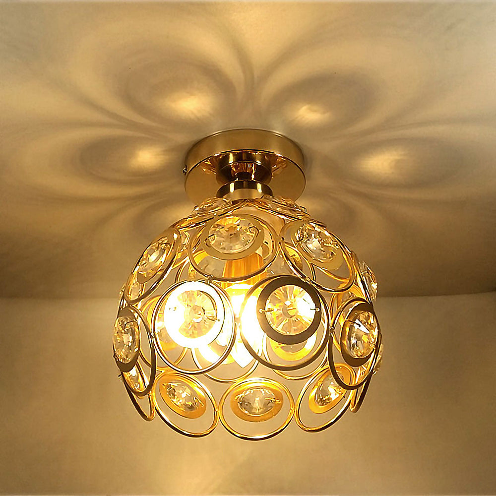 Elegant Art Gold Creative Glass Ceiling Light for Hallway - Stylish Illumination for Your Home Décor