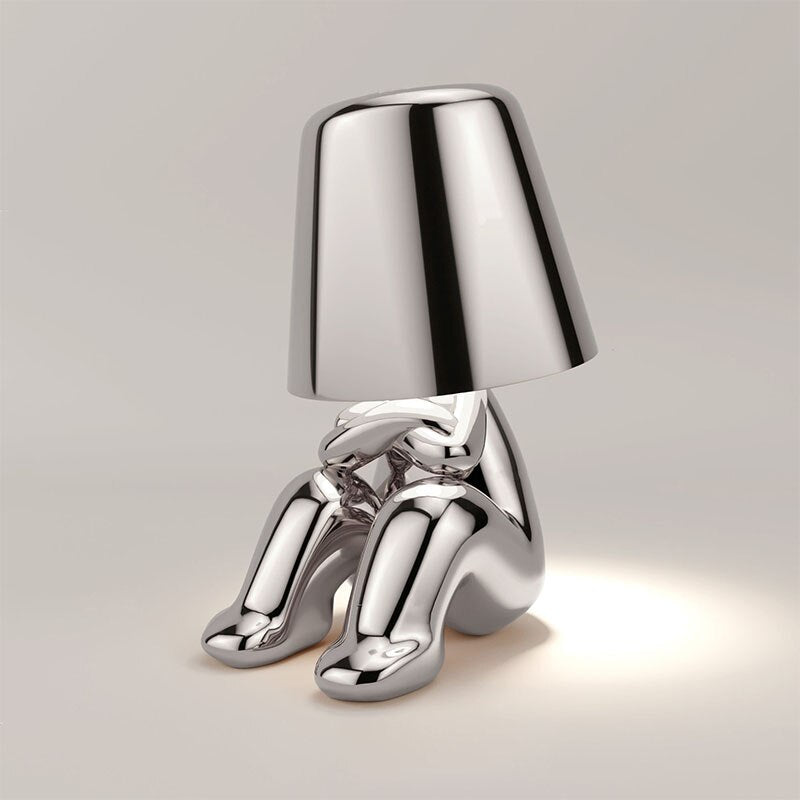 Moderne goldene Metall-LED-Tischlampe