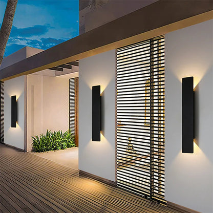 Applique murale extérieure noire LED Aluminium Moderne