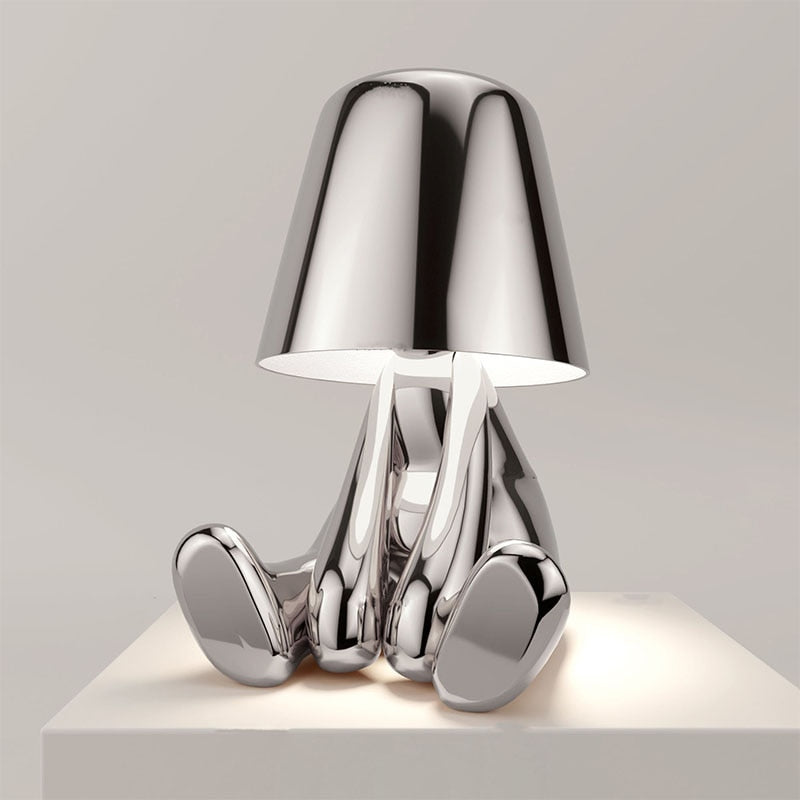 Moderne goldene Metall-LED-Tischlampe