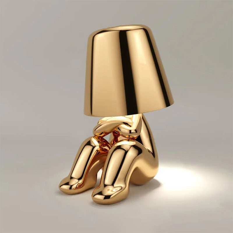 Moderne goldene Metall-LED-Tischlampe