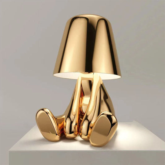 Moderne goldene Metall-LED-Tischlampe