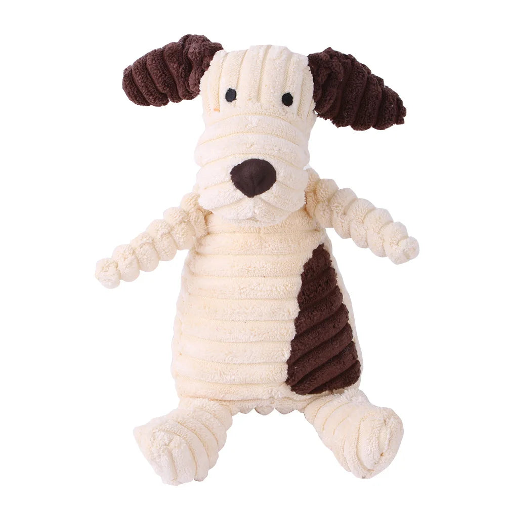Giocattolo per cane in peluche con squeaky da masticare animale