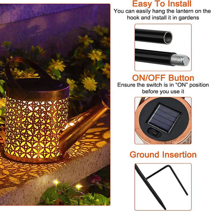 SunPour – Solar Garden Watering Can Light