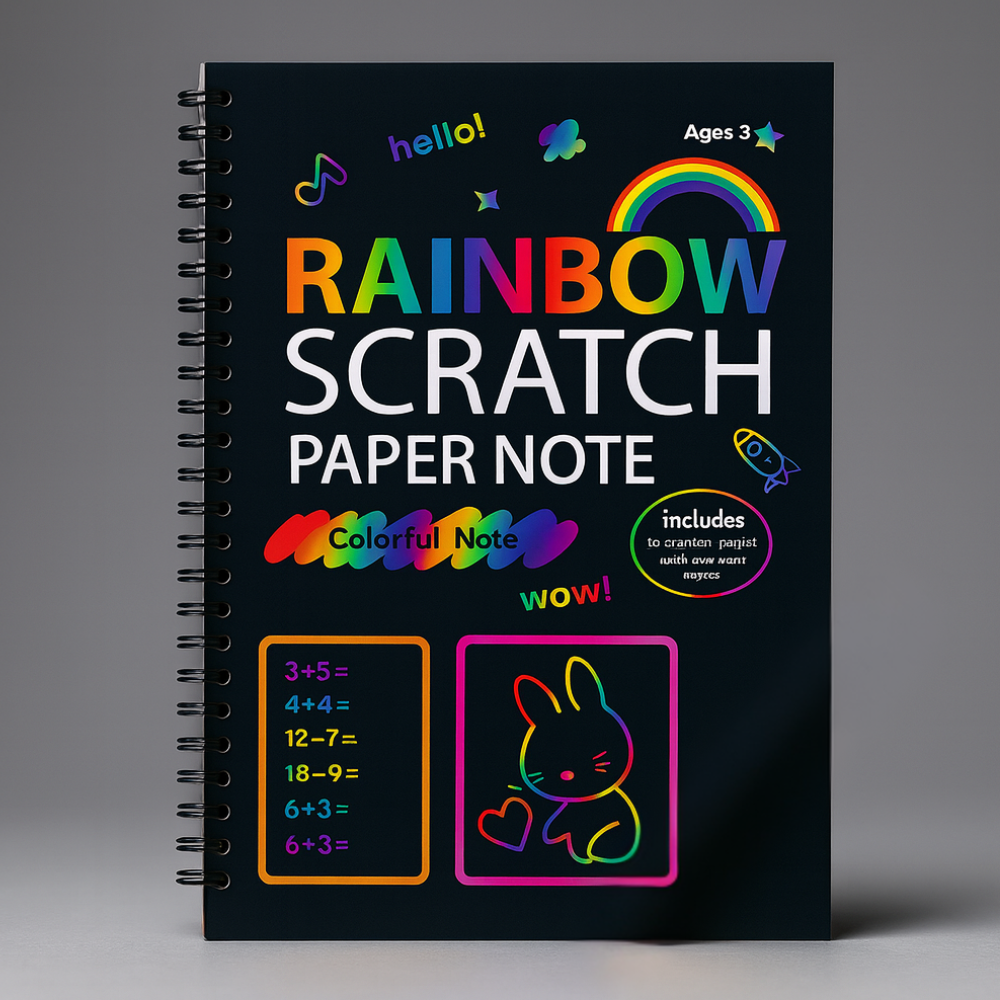 Scratch Art Paper Set Rainbow Magic Drawing Kit Kids