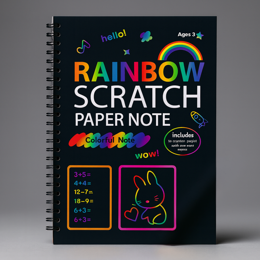 Scratch Art Paper Set Rainbow Magic Drawing Kit Kids