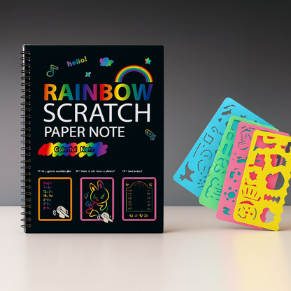 Scratch Art Paper Set Rainbow Magic Drawing Kit Kids