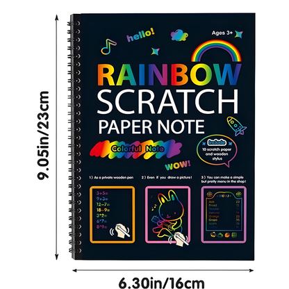 Scratch Art Paper Set Rainbow Magic Drawing Kit Kids