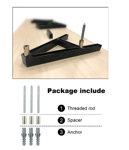 Números de casa modernos de metal negro estilo flotante