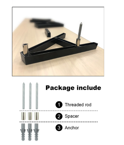 Números de casa modernos de metal negro estilo flotante