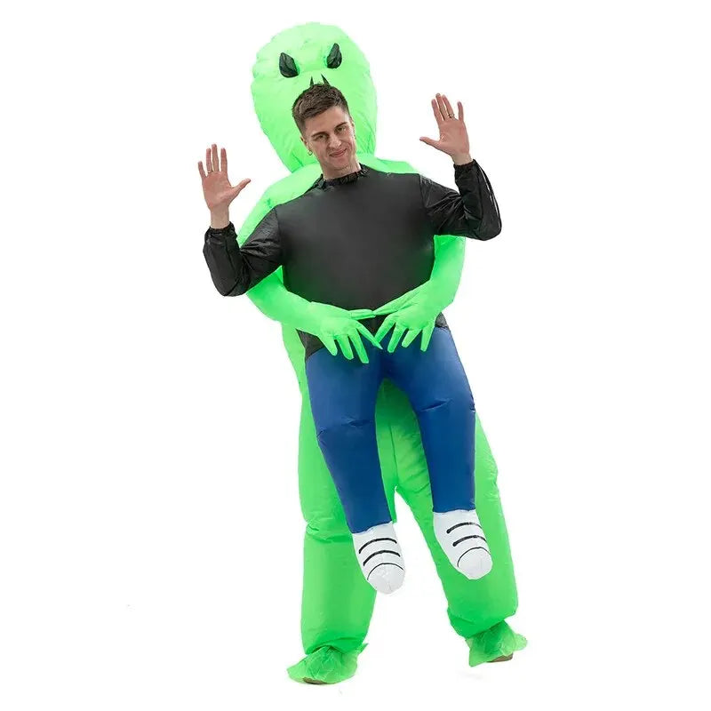 Disfraz inflable divertido de Halloween para hombre | Traje de extraterrestre que me lleva