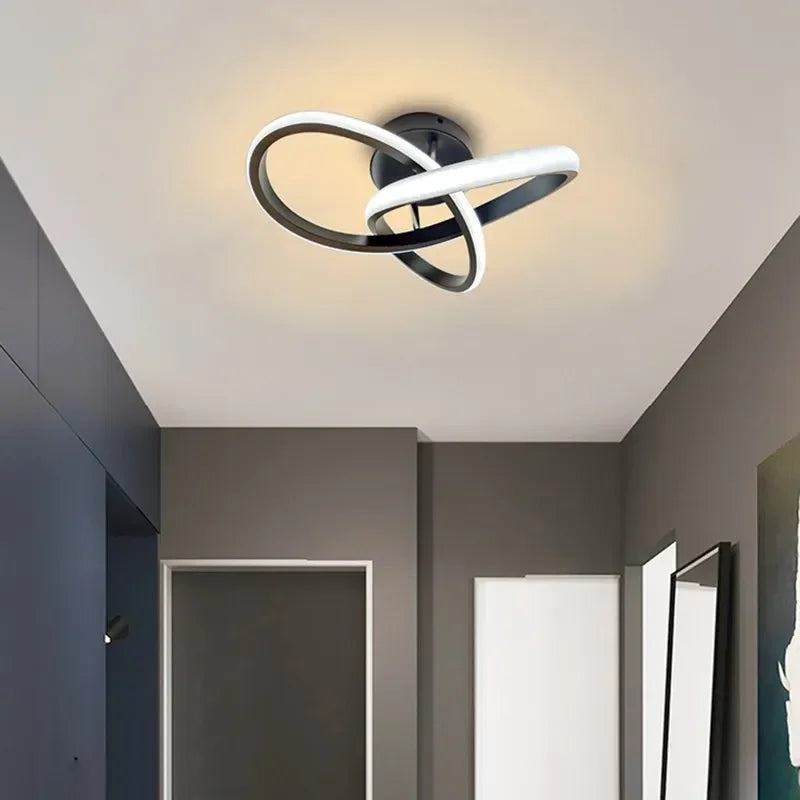Lampada da soffitto moderna con design ad anello LED