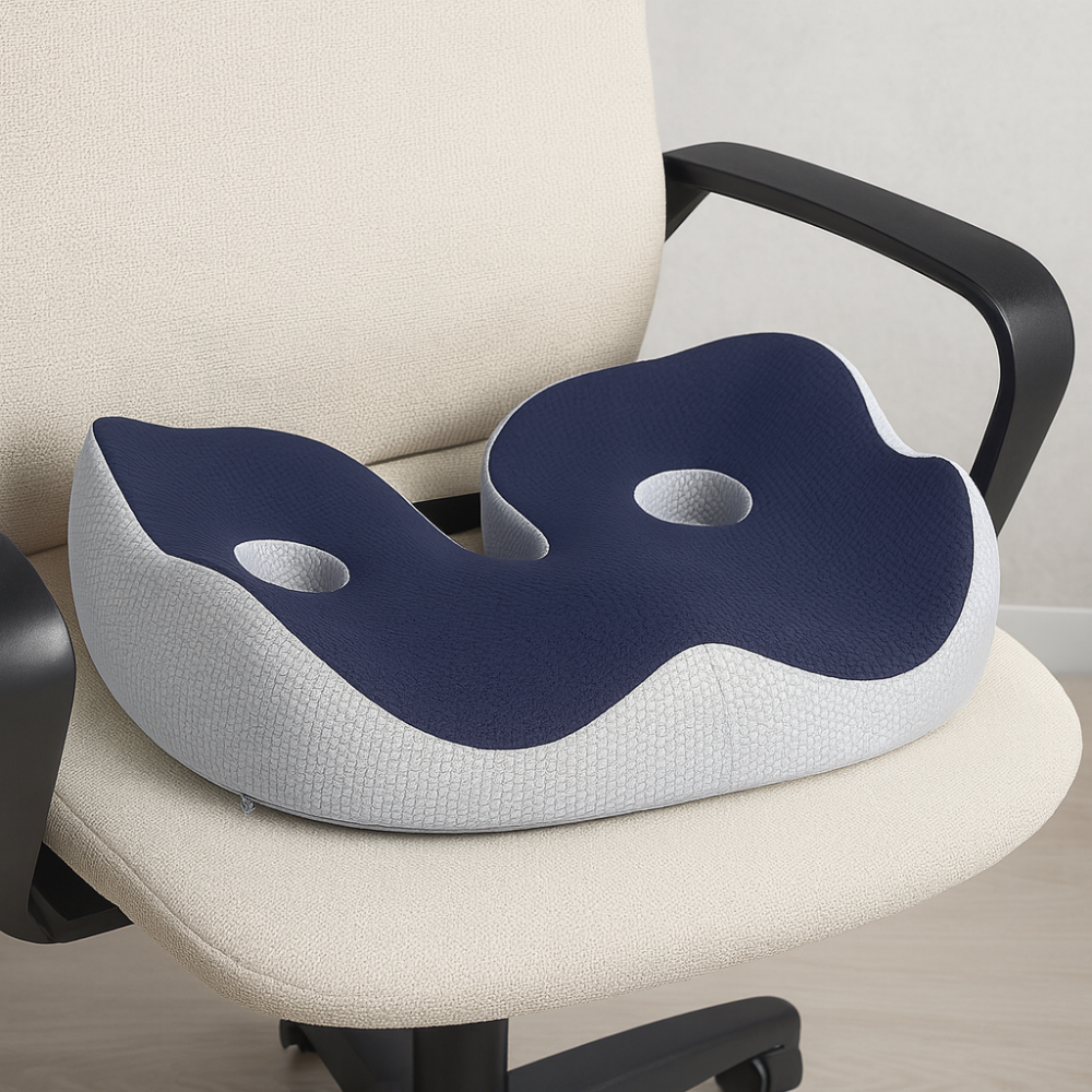 Seat Cushion Memory Foam Orthopedic Pressure Relief Adjustable