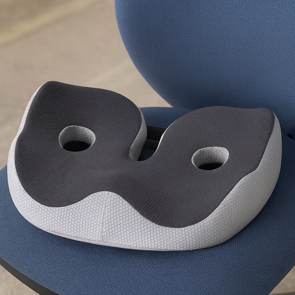 Seat Cushion Memory Foam Orthopedic Pressure Relief Adjustable