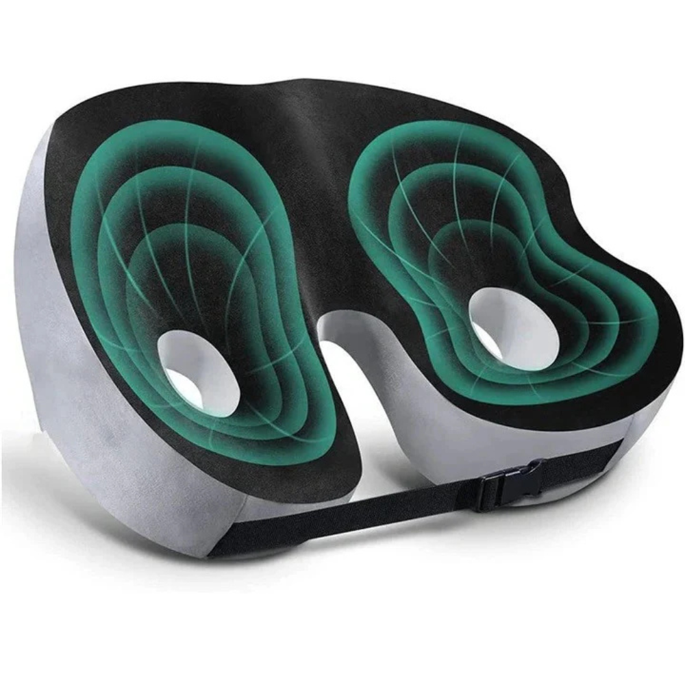 Seat Cushion Memory Foam Orthopedic Pressure Relief Adjustable
