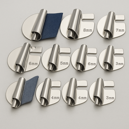 Set di piedini orlatrici in acciaio inossidabile per macchina da cucire