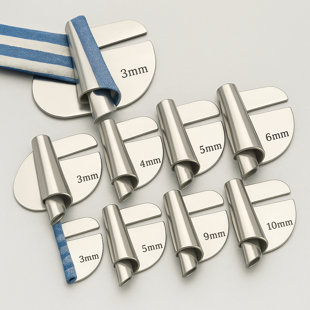 Set di piedini orlatrici in acciaio inossidabile per macchina da cucire