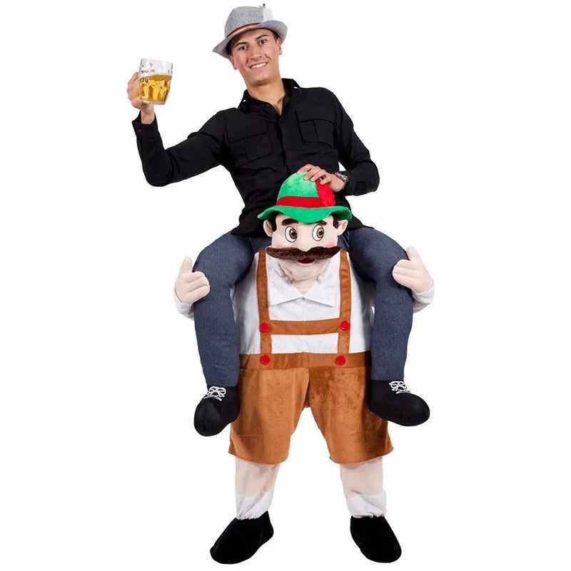 Męski zabawny kostium na Halloween do jazdy | Pluszowy styl Oktoberfest