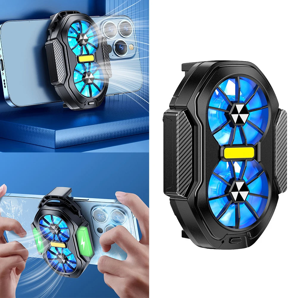 FrostClip – Dual Fan Gaming Phone Cooler