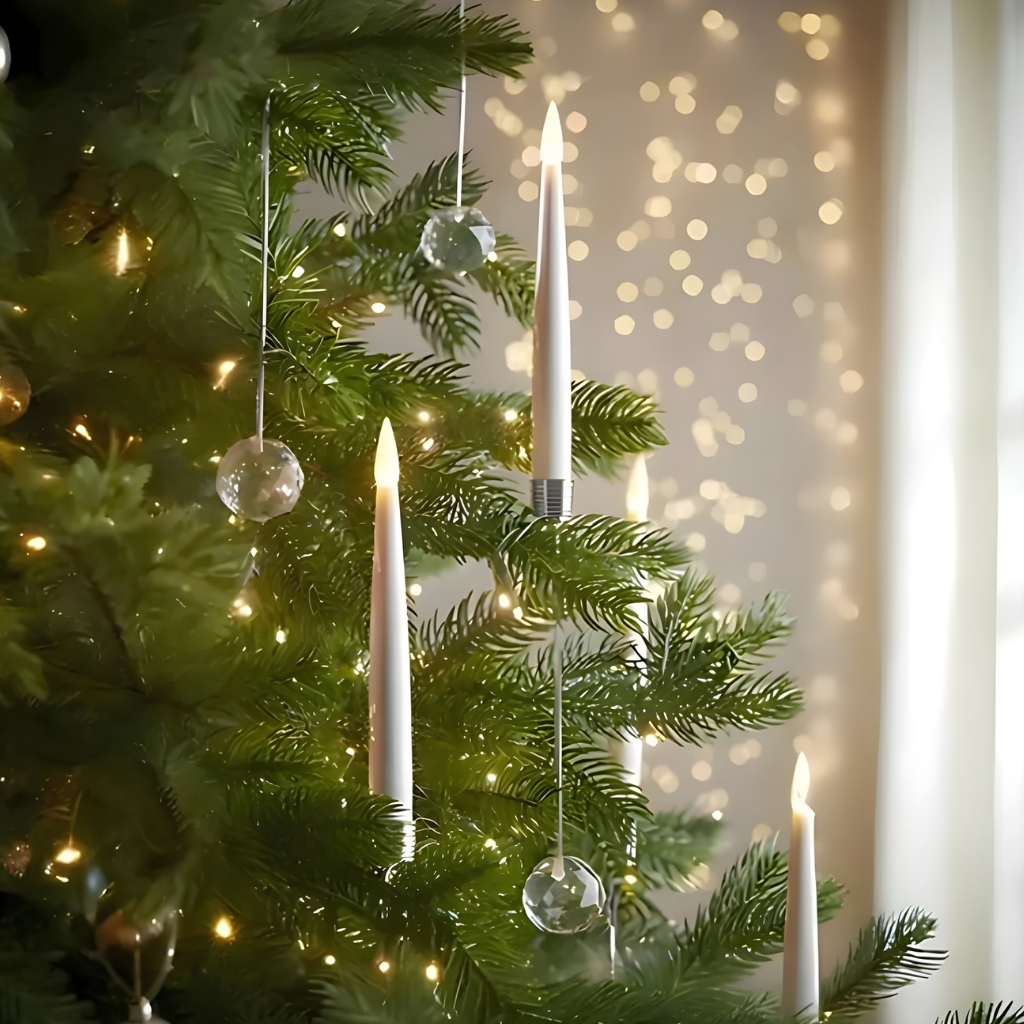 Lumières de bougie sans flamme pour arbre de Noël à LED avec télécommande