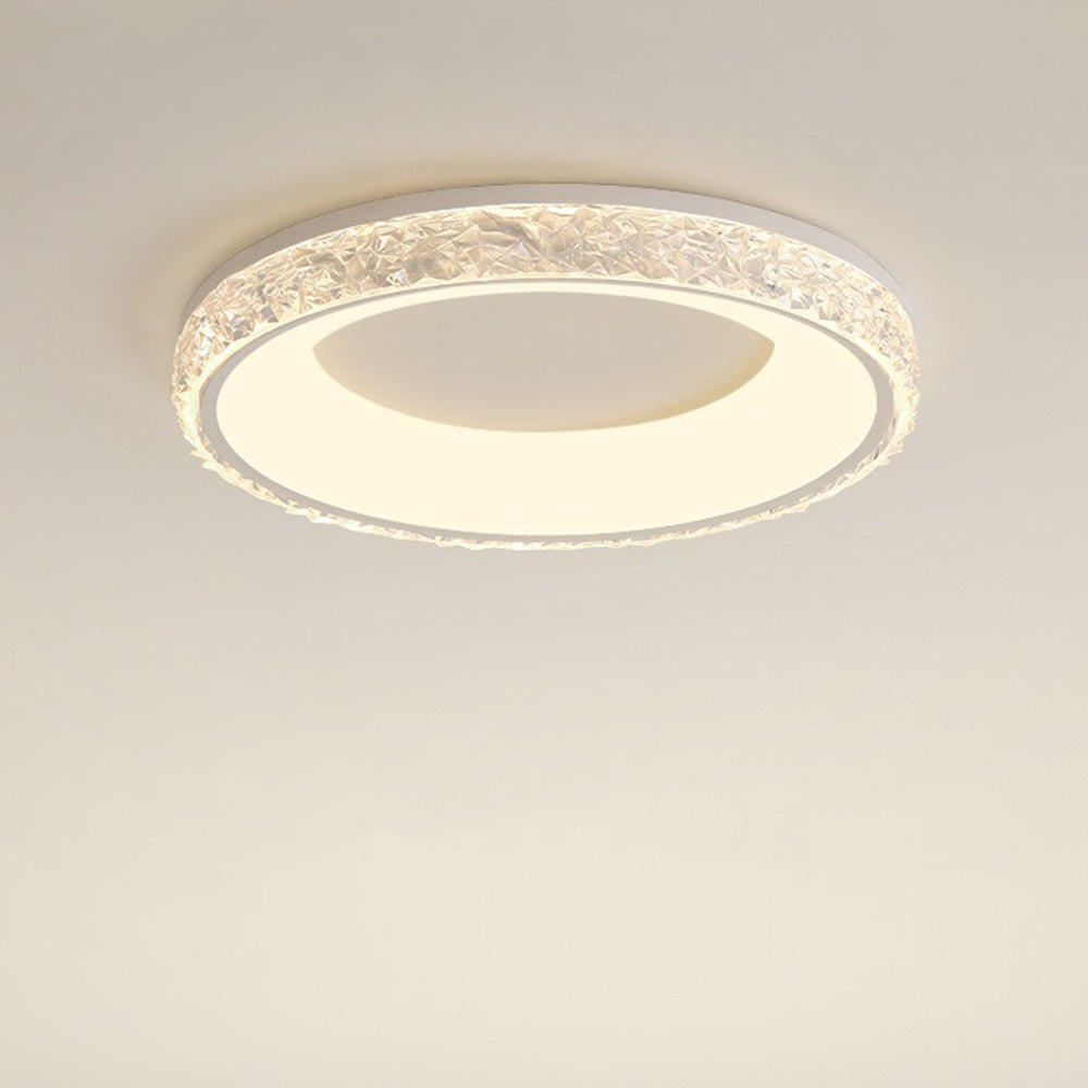 Contemporary Round Acrylic Flush Mount Ceiling Light Fixture for Modern Interiors and Stylish Home Décor