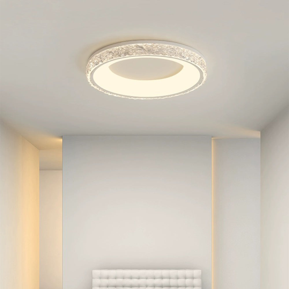 Contemporary Round Acrylic Flush Mount Ceiling Light Fixture for Modern Interiors and Stylish Home Décor