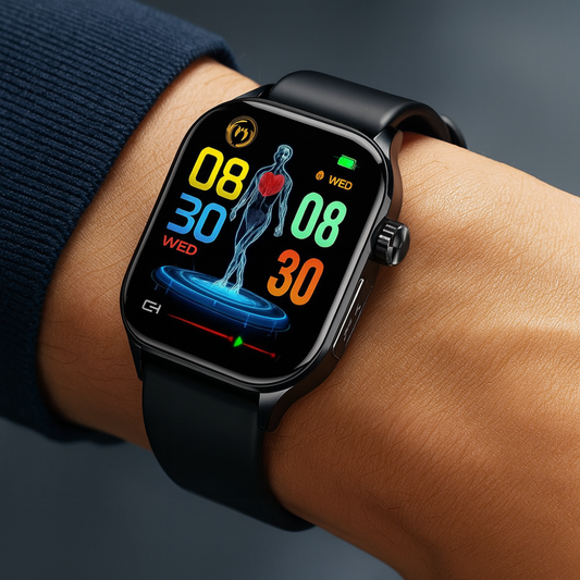 Smartwatch Senioren Gesundheitsmonitor AMOLED SOS GPS Bluetooth Anrufe