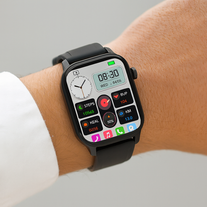 Smartwatch Senioren Gesundheitsmonitor AMOLED SOS GPS Bluetooth Anrufe