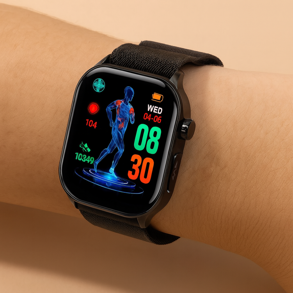 Smartwatch Senioren Gesundheitsmonitor AMOLED SOS GPS Bluetooth Anrufe