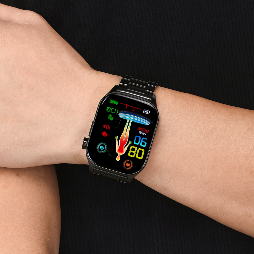 Smartwatch Senioren Gesundheitsmonitor AMOLED SOS GPS Bluetooth Anrufe