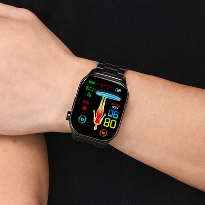 Smartwatch Senioren Gesundheitsmonitor AMOLED SOS GPS Bluetooth Anrufe