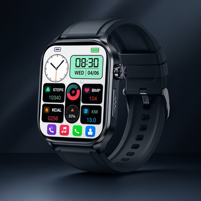 Smartwatch Senioren Gesundheitsmonitor AMOLED SOS GPS Bluetooth Anrufe