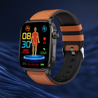 Smartwatch Senioren Gesundheitsmonitor AMOLED SOS GPS Bluetooth Anrufe