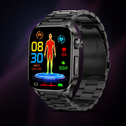 Smartwatch Senioren Gesundheitsmonitor AMOLED SOS GPS Bluetooth Anrufe