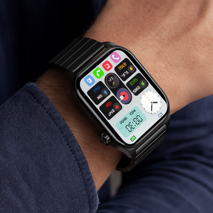 Smartwatch Senioren Gesundheitsmonitor AMOLED SOS GPS Bluetooth Anrufe