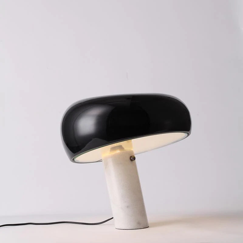 Table Lamp Marble Base Modern Metal Shade
