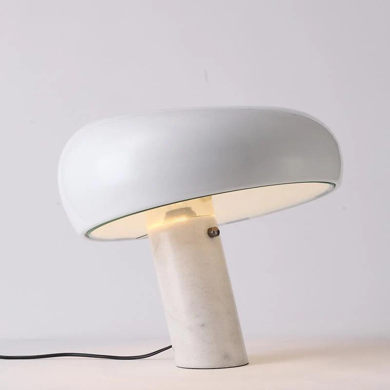 Table Lamp Marble Base Modern Metal Shade