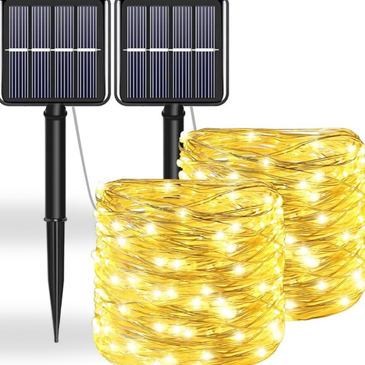 Guirlandes solaires extérieures étanches LED décoration de jardin