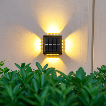 Solar-Wandlampe Modern Wasserdicht Außen LED Gartenwandleuchte