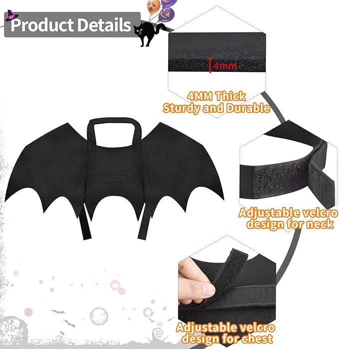 Halloween Bat Wings Pet Costume - Image 2