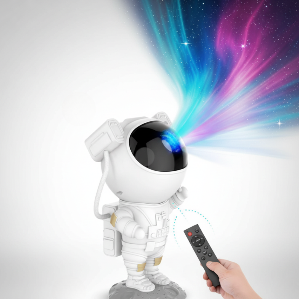 Lampe Astronaute Projecteur d'Étoiles Lampe de Nuit LED Réglable Galaxie