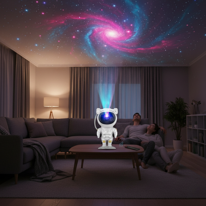 Lampe Astronaute Projecteur d'Étoiles Lampe de Nuit LED Réglable Galaxie