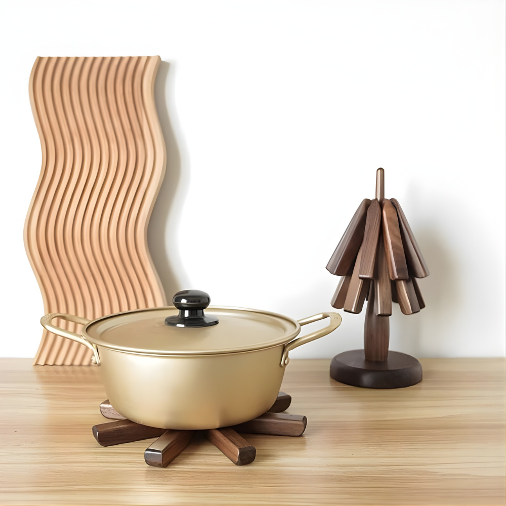 Wooden Table Mat Tree Design Coaster