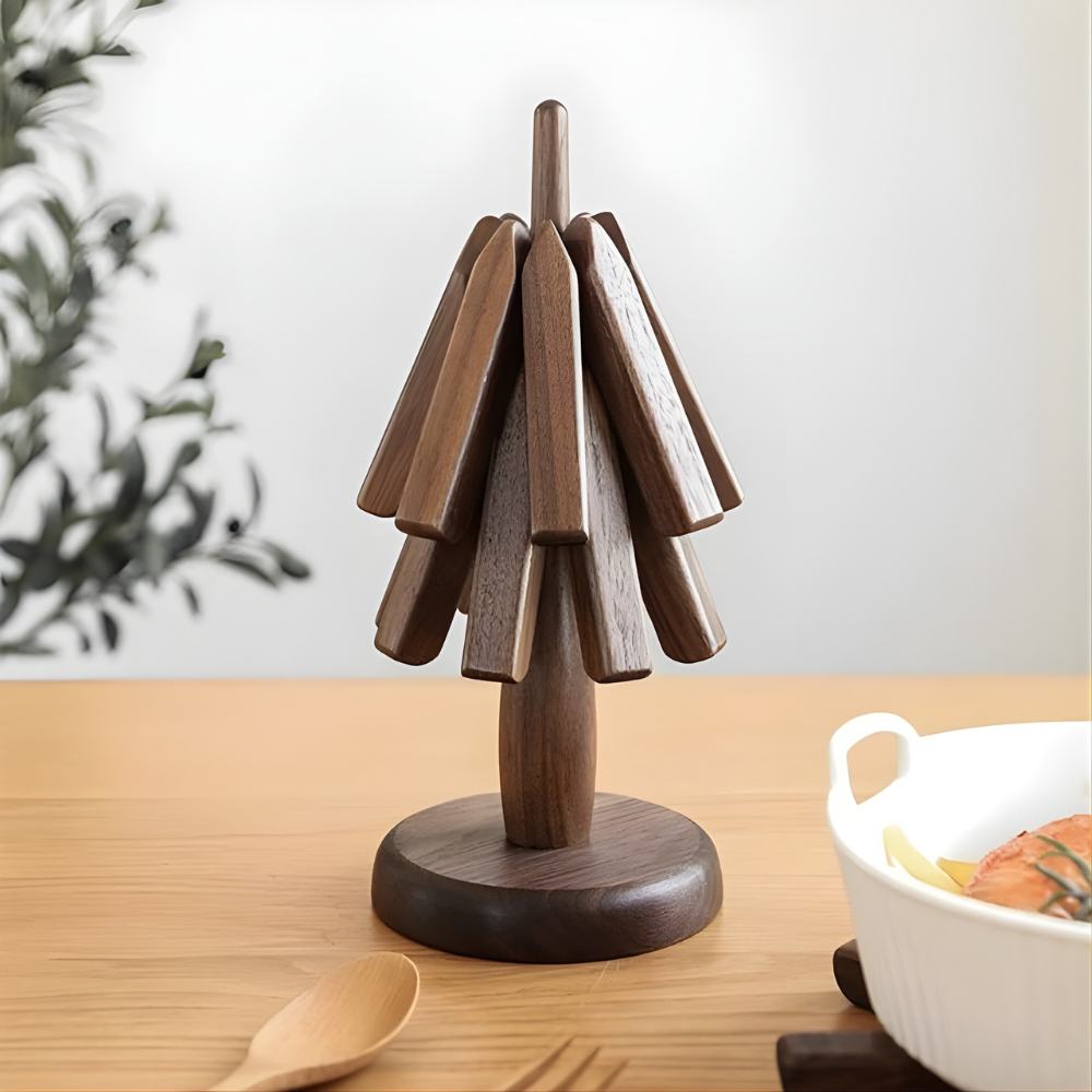 Wooden Table Mat Tree Design Coaster