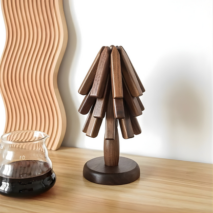 Wooden Table Mat Tree Design Coaster
